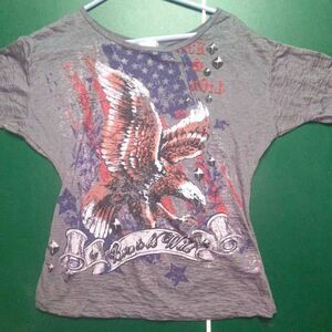 American Eagle - Born to be Wild - Rock n Roll T-shirt - Juniors Medium (7/9)